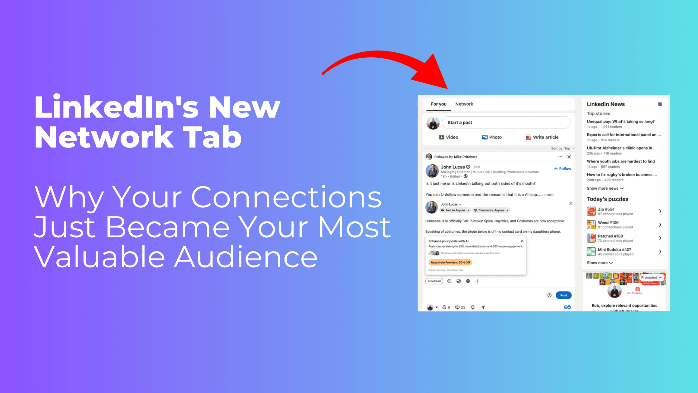LinkedIn's New Network Tab