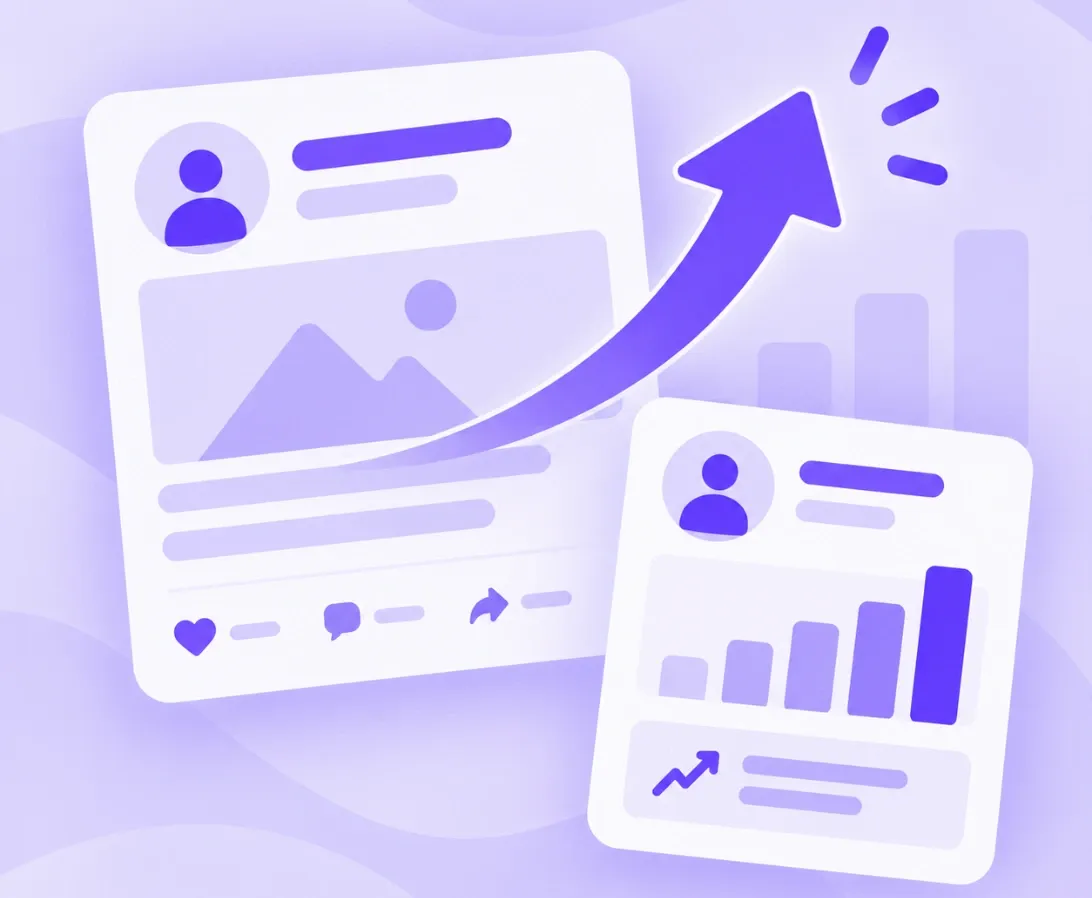 Illustration of a personal post lifted by an upward arrow with per-person results