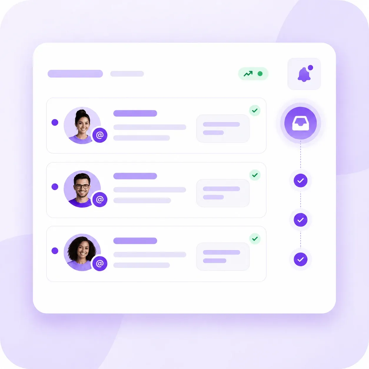 Company tags, comments and mentions organised in one feed